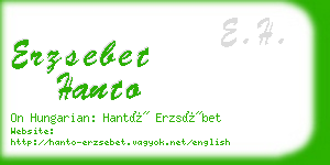 erzsebet hanto business card